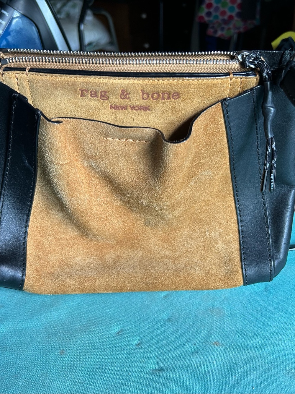 Rag & Bone Women’s Two-Tone Suede & Leather Pouch - Brown/Black